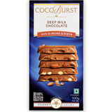 Deep Milk Chocolate 30% Almonds & Pista - 50g/100g/200g