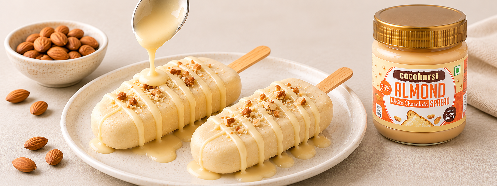 White Chocolate Almond Popsicle