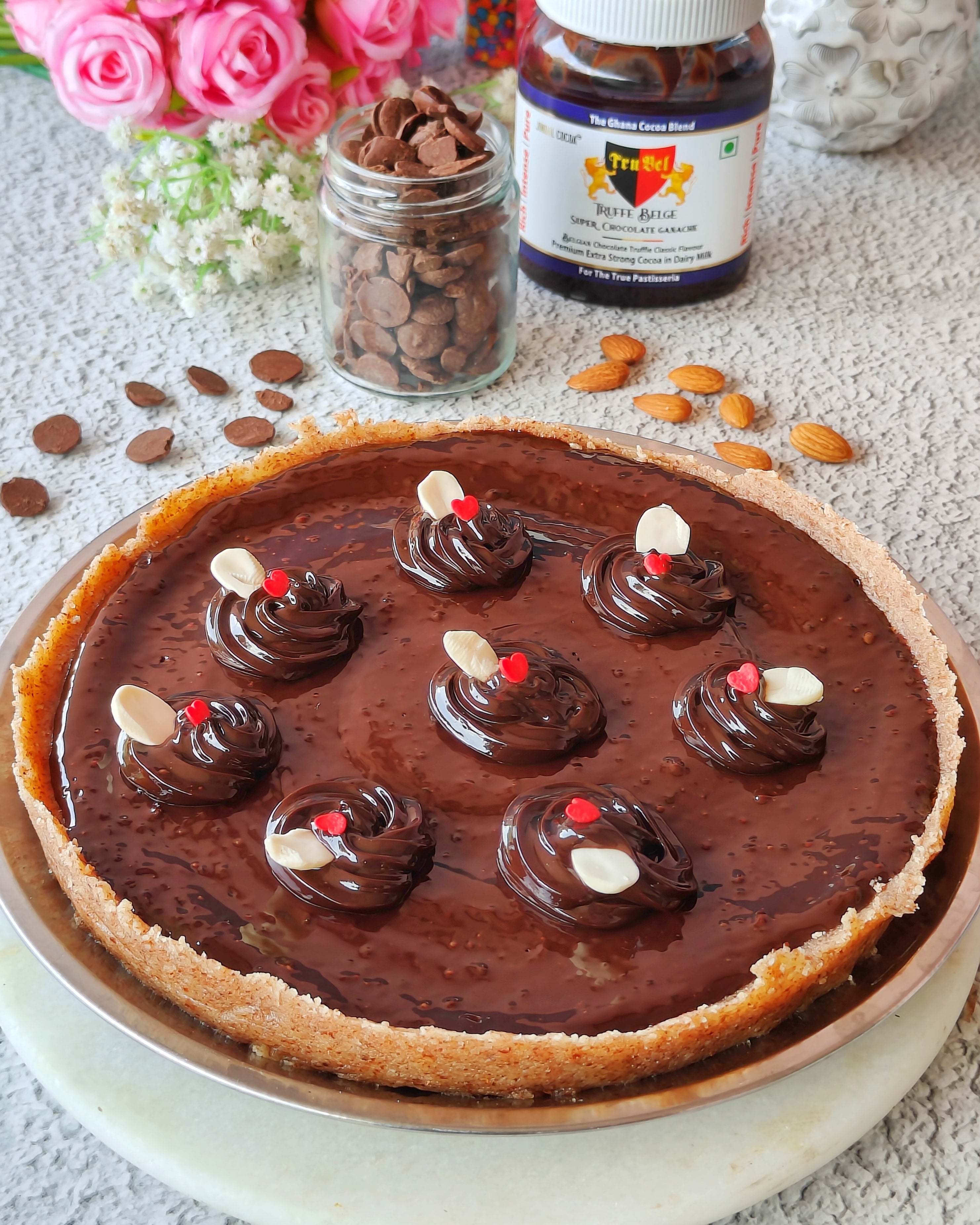 Chocolate Badam Katli Tart