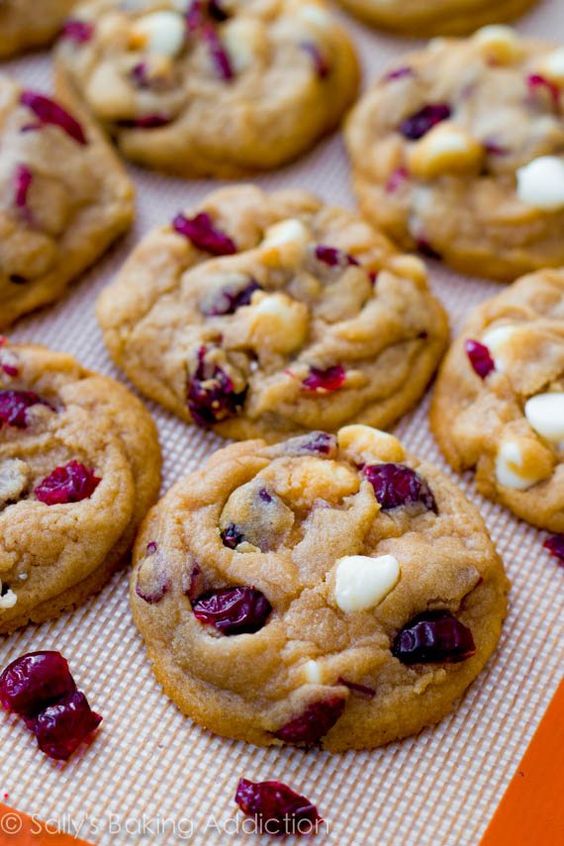 White Chocolate and Cranberry Cookies