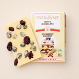 White Chocolate 30% Cranberry & Blueberry