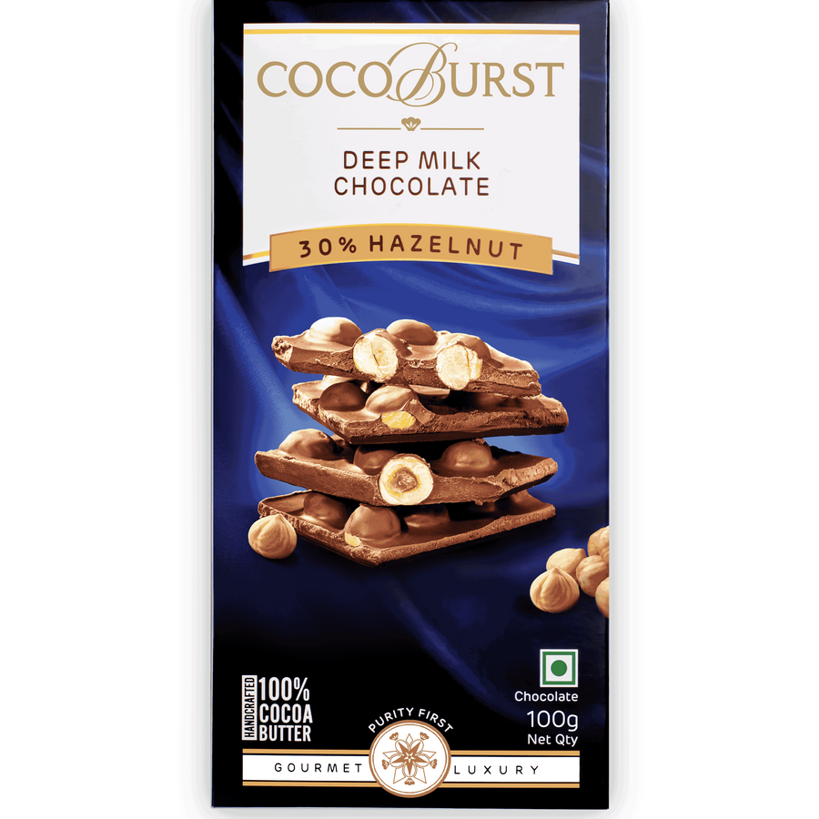 Deep Milk Chocolate 30% Hazelnut -  100g/200g