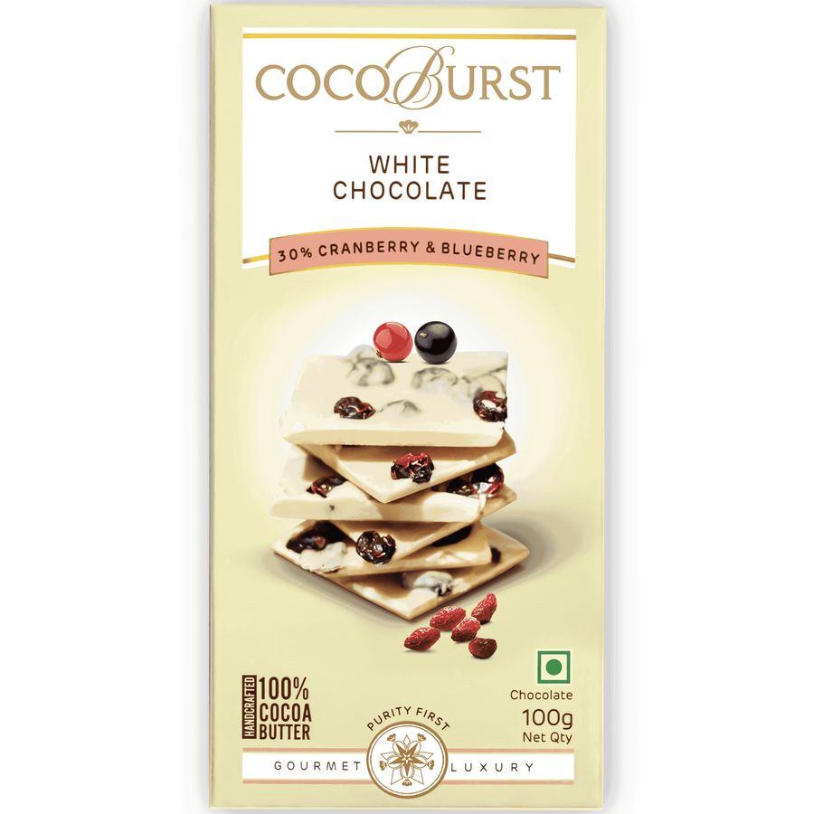 White Chocolate 30% Cranberry & Blueberry - 100g/200g