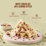 White Chocolate  || 30% Almond & Pista