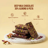 Deep Milk Chocolate || 30% Almond & Pista
