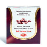 Super Dark Chocolate || Couverture Buttons – 55.5% (500g)