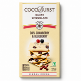 White Chocolate || 30% Cranberry & Blueberry
