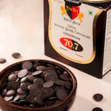 Intense Dark Chocolate || Couverture Buttons – 70.7% (500g)