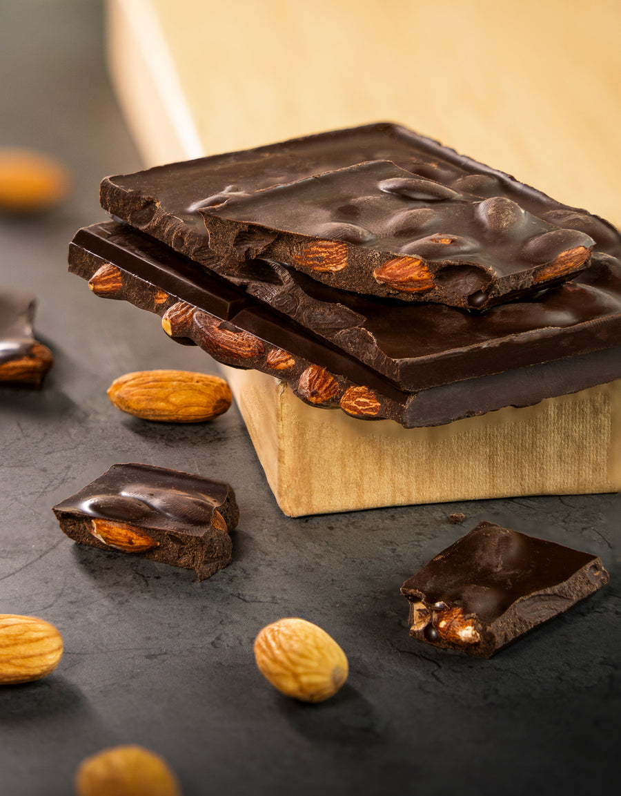 Intense Dark Chocolate with roasted Almonds - 200gms