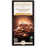 70% Intense Dark Chocolate 30% Almonds - 100g/200g