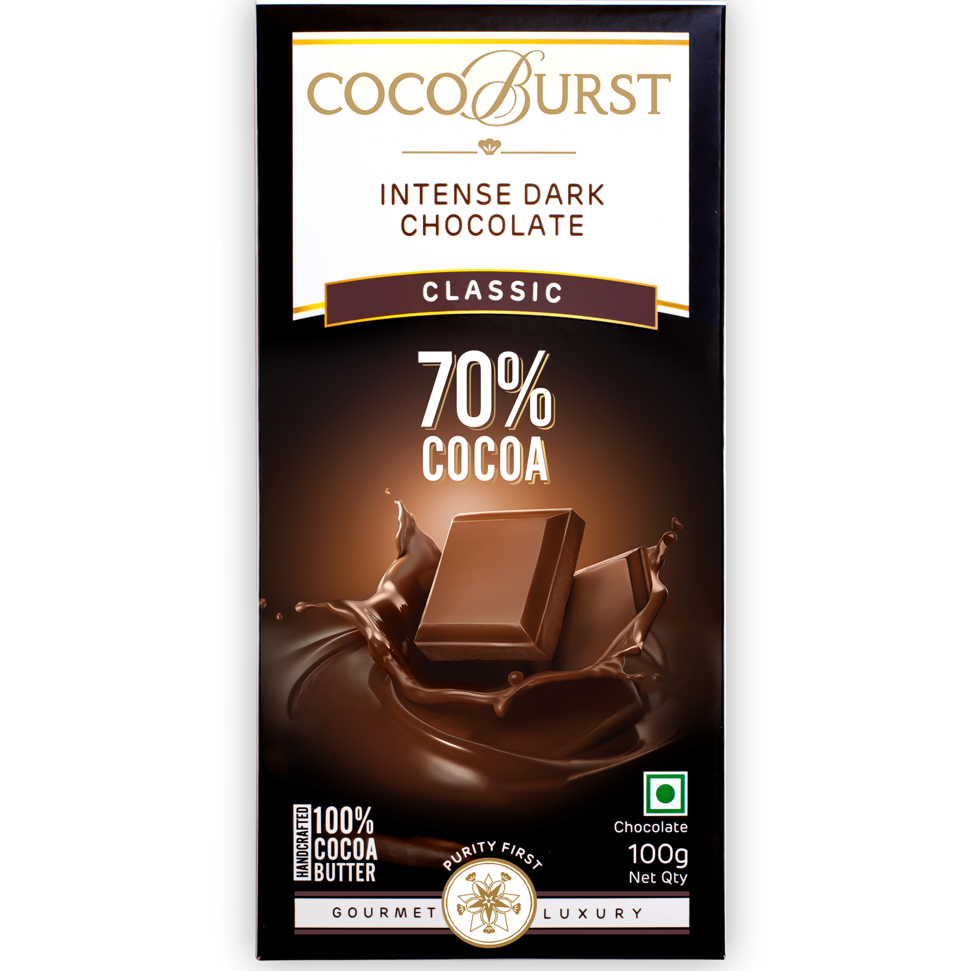 70% Cocoa Intense Dark Chocolate Classic - 100g/200g