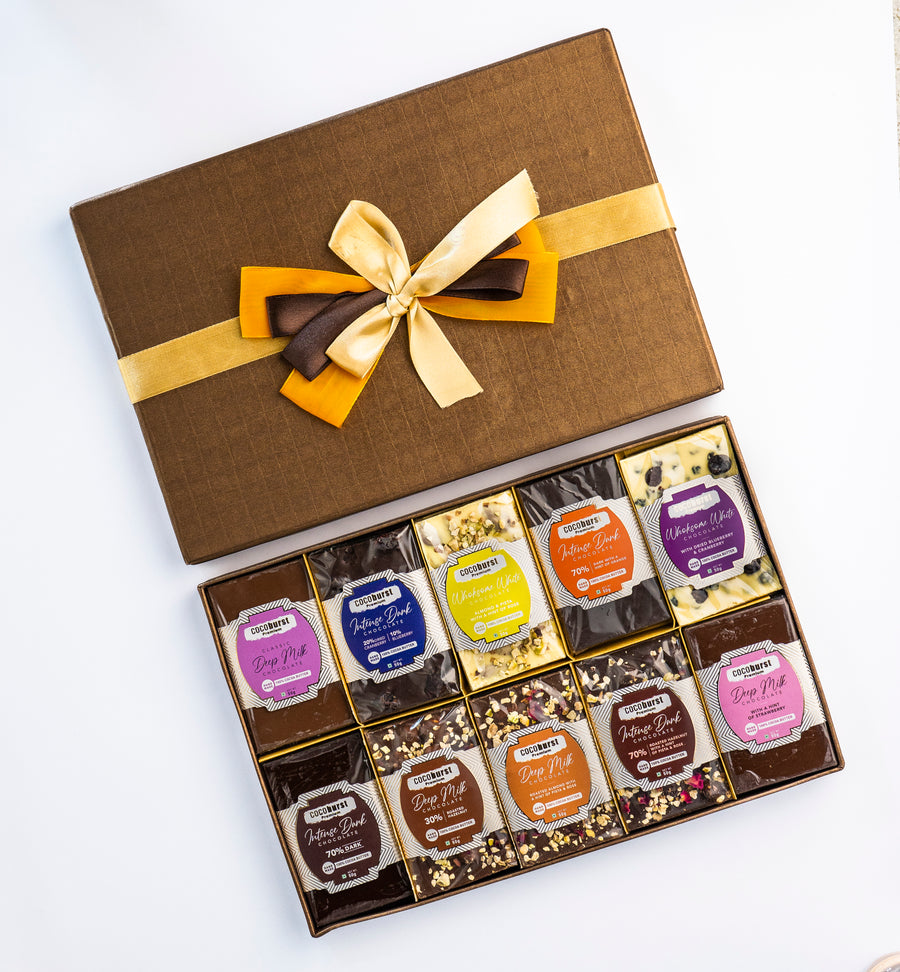 Celebration box (pack of 10 gourmet chocolates 50gm each)