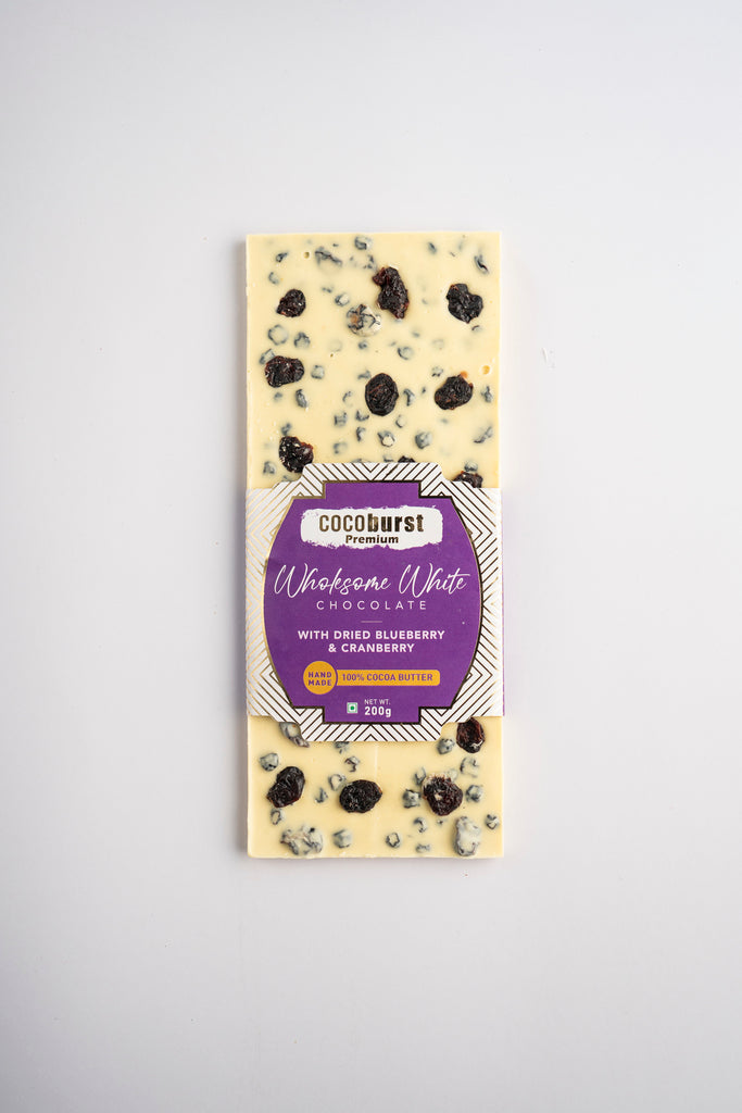 Wholesome White Chocolate with dried Cranberry - 200gms