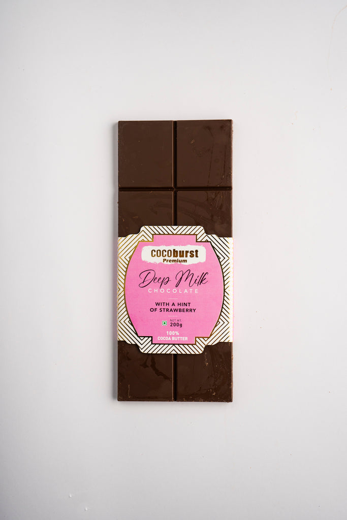Deep Milk Chocolate with a hint of Strawberry - 200 gms
