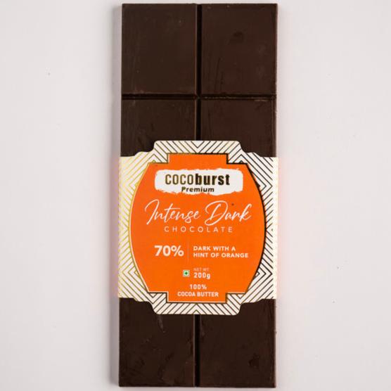 70% Intense Dark Chocolate Orange Flavour - 50g/100g/200g