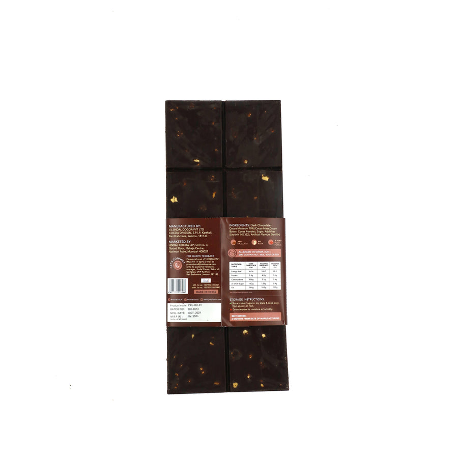 Intense Dark Chocolate with roasted Hazelnuts - 200gms